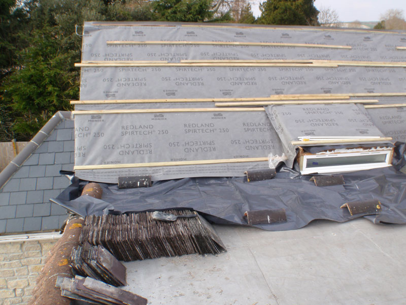 Fibreglass roof and reslate Weymouth Dorset - 07