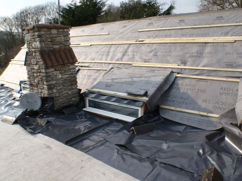 Fibreglass roof and reslate Weymouth Dorset - 09